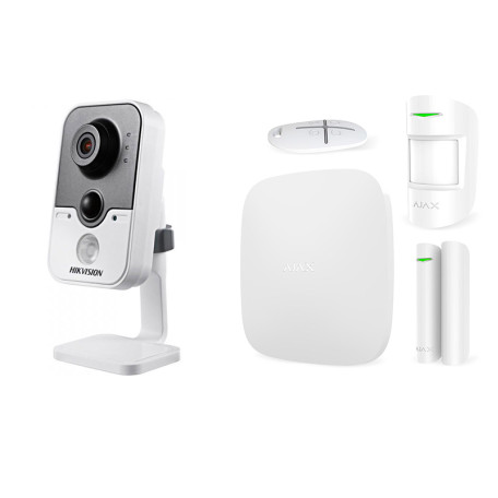 Комплект сигналізації Ajax StarterKit white + IP-відеокамера Hikvision DS-2CD2420F-IW