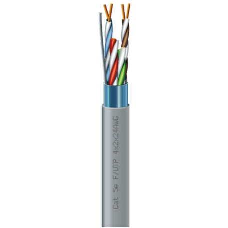 Кабель витая пара ЗЗЦМ Cat. 5e F/UTP 4х2х24 AWG (7091000) бухта 305м. (FTP медь внутренний)