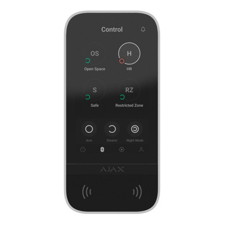 Клавіатура Ajax KeyPad TouchScreen (8EU) white