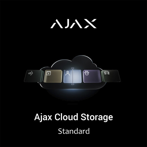 Ajax Cloud Storage Standard (1 камера, 600 хвилин, 7 днів): захищене хмарне сховище для зберігання подій із пристроїв відеоспостереження Ajax