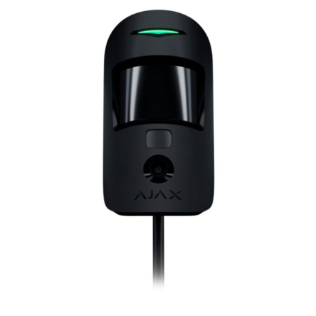 Проводной датчик движения Ajax MotionCam Fibra black с фотоверификацией событий