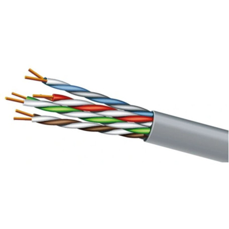 Кабель вита пара ЗЗЦМ Cat. 5e U/UTP 4х2х24 AWG(0,51), бухта 305м (UTP мідь внутрішній)