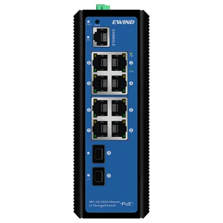Коммутатор 10 портов управляемый Ewind EW-PIS2710M-8FE