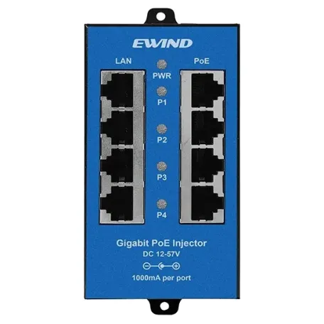 Инжектор PoE 4-портовый Ewind EW-PSE304CG