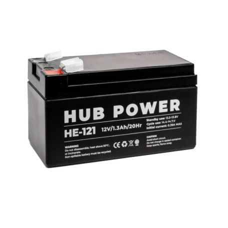 Аккумулятор 12В 1.3 Ач для ИБП Hub Power HE-121