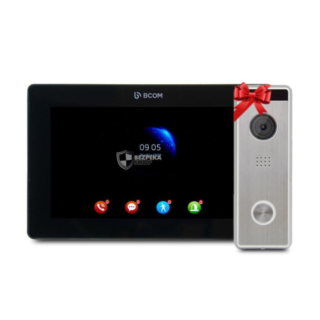 Відеодомофон 7" BCOM BD-770FHD Black + Відеопанель Tantos Triniti FHD Відеодомофон 7" BCOM BD-770FHD Black + Відеопанель Tantos Triniti FHD