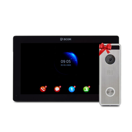 Відеодомофон 10" BCOM BD-1070FHD Black + Відеопанель Tantos Triniti FHD Відеодомофон 10" BCOM BD-1070FHD Black + Відеопанель Tantos Triniti FHD
