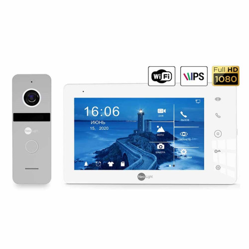 Комплект відеодомофону Neolight NeoKIT HD PRO WF Silver