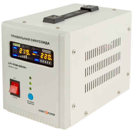 ДБЖ з правильною синусоїдою 12V LogicPower LPY-PSW-800VA+(560Вт)5A/15A