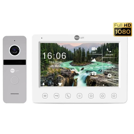 Комплект видеодомофона NeoLight NeoKIT FHD Pro Silver